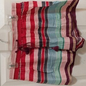 Loft Women's NWOT Striped Shorts w/Drawstring Size Medium